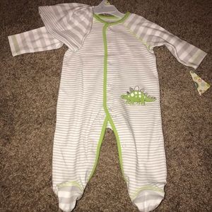 Little Me Footed Onesie and Hat Set!